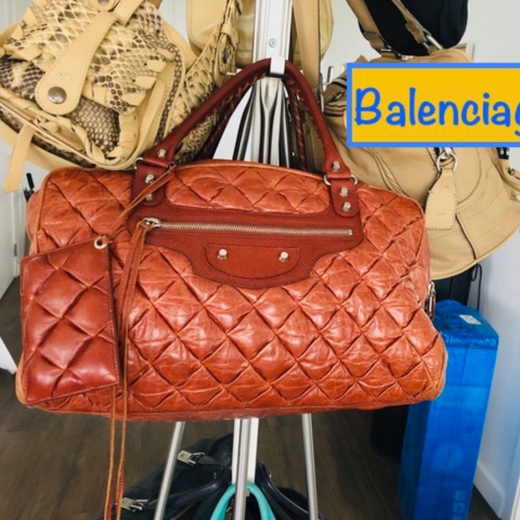 Balenciaga Handbags - Balenciaga Large satchel bag Rust/Cognac Color